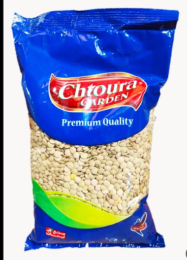 Chtoura Garden, Green Whole Lentils, Carton, Lebanon,900x12