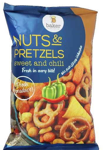 [PM-01249] Baker NUTS & PRETZELS- Spicy Taco 270g*12 Bags