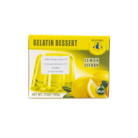 [ji 010] Blue Mill Gelatin Lemon (48 x 85 gr.)