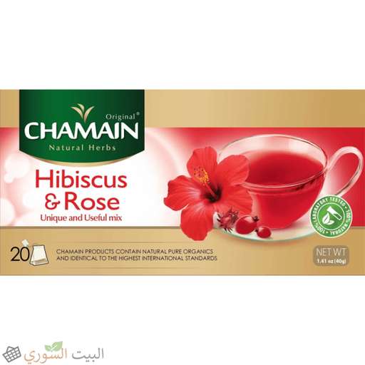 [zh 014] Chamain Herbs Hibscus-Rose (20x2g)x20 Bags