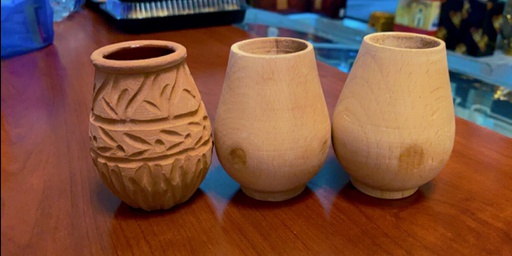 [PM-01847] MATTA POT WOODEN NEW ALMINIUM