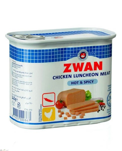 [mz 005] Zwan Chicken luncheon meat Hot& Spicy 340g x12